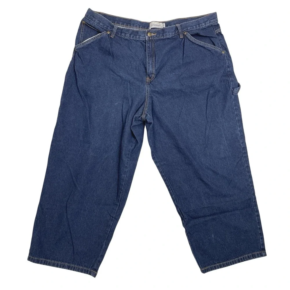 Venezia Womens Pluz Size Jeans Carpenter Wide Leg size‎ 24WP Dark Denim